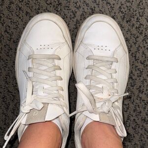 Well worn/ well loved White Leather Sneakers